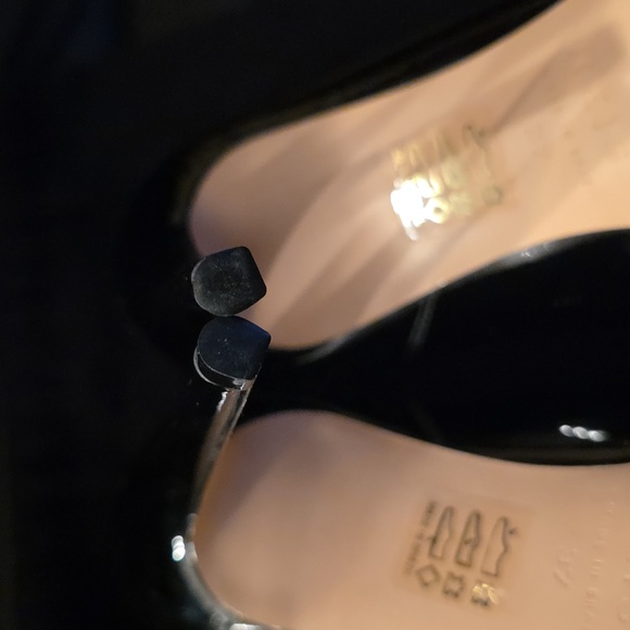 Reiss Black Patent Pointed-Toe Leather Heels - Picture 12 of 12